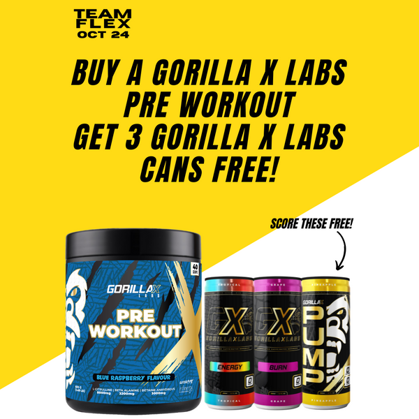 GORILLA X LABS PRE WORKOUT + 3 FREE CANS BUNDLE