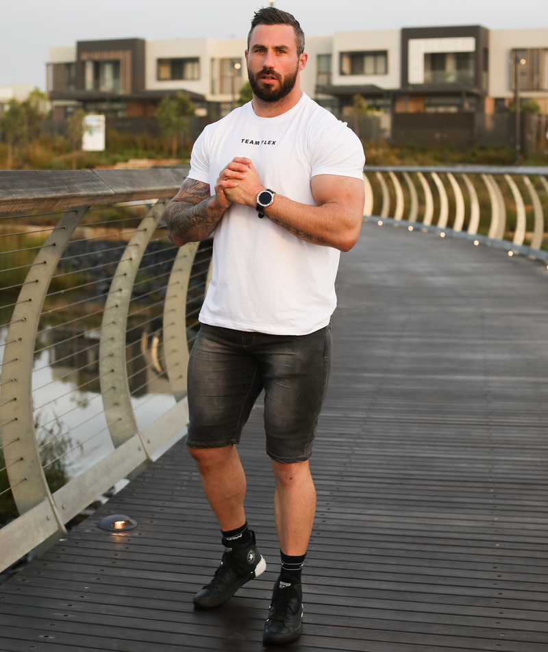 TEAM FLEX WHITE BASIC TEE